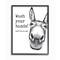 Stupell Industries Wash Your Hands Donkey Quote Bathroom Animal Humor Framed Wall Art